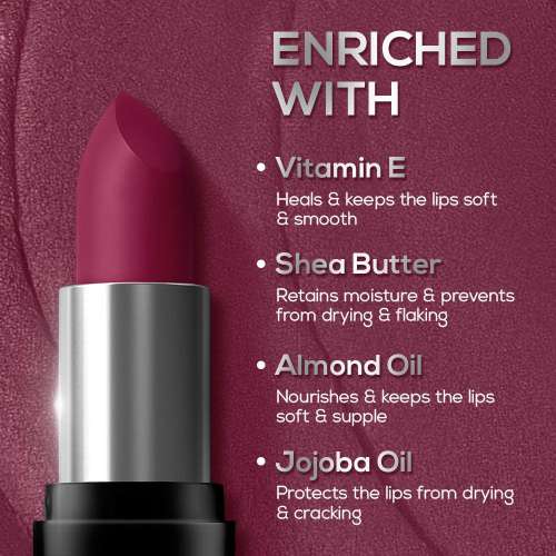Renee Cosmetics: Prime Matte Lipstick 06 Mulberry Wine 4.5gm