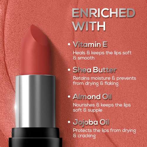 Renee Cosmetics: Prime Matte Lipstick 04 Spicy Cinnamon 4.5gm