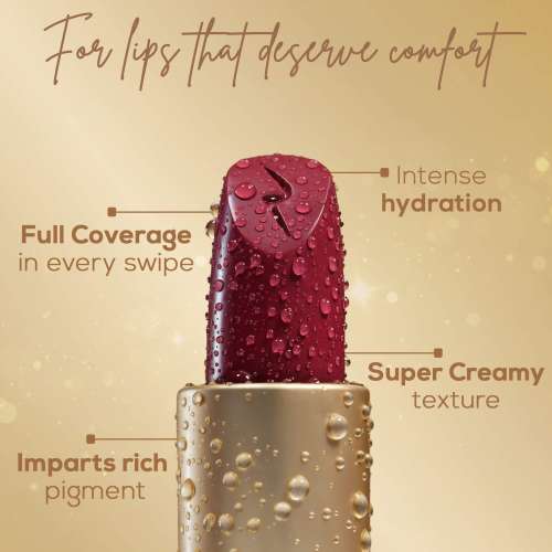 Renee Cosmetics: H2O Hydrating Creme Lipstick 07 Ruby Haze 4gm