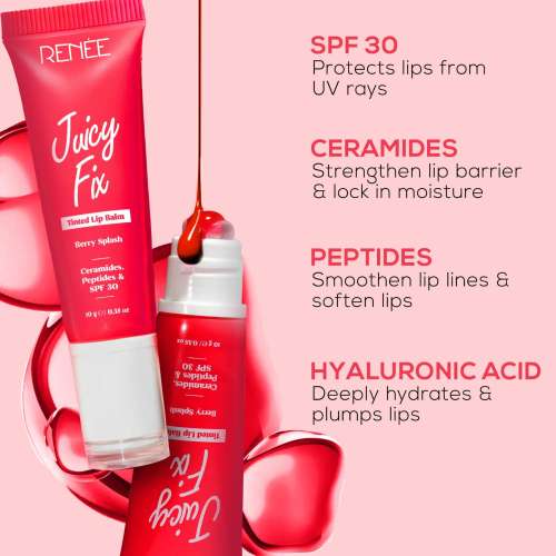 Renee Cosmetics: Juicy Fix Tinted Lip Balm Peach Pop 10gm
