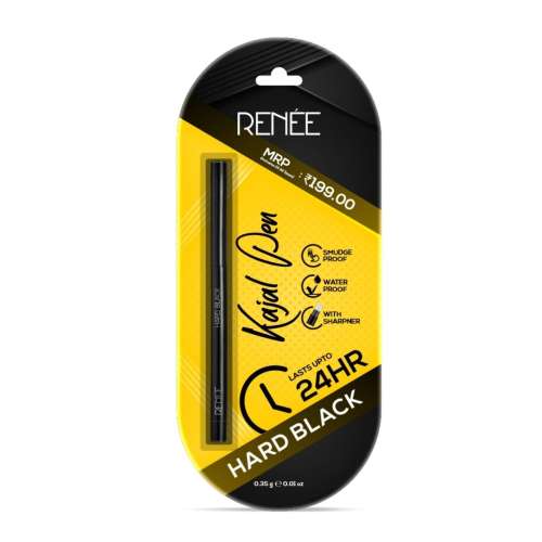 Renee Cosmetics: Hard Black Kajal Pen with Sharpener 0.35gm
