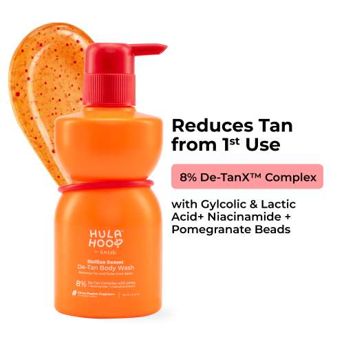 Hula Hoop: De-Tan Body Wash by Foxtale | Removes Tan & Reduces Pigmentation | 8% De-Tan Complex | 250ml 