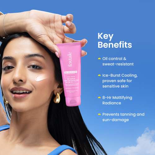 Foxtale: Aqua-Gel Lightweight Sunscreen for Oily Skin, In-Vivo Tested SPF 50PA++++, Matte Finish 50ml
