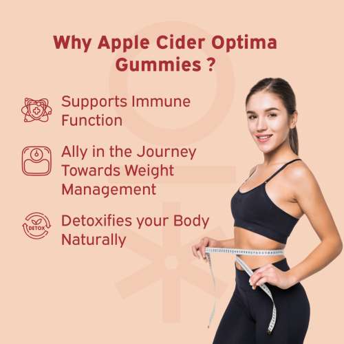 NUTRIBURST: Apple Cider Gummies For Healthy Metabolism Chromium Picolinate Vitamin B6 Gummies Immune Support & Natural DetoxEnergize with Apple's Metabolic Magic 150gm