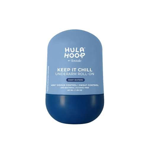 Hula Hoop: Keep it Chill Underarm Roll-On by Foxtale | 48-hour odour control | Long lasting Sweat control| Aqua Fragrance | 40ml  