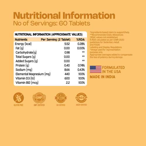 NUTRIBURST: Magnesium Bisglycinate 60 Tablets | Chelated High Absorption Magnesium Supplement | Supports Sleep, Muscle Recovery, Stress Relief, Nerve Function & Bone Health | High Strength Formulated | Vegetarian  | 160gm
