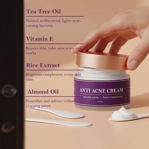 Milky Moon: Anti Acne Cream for Clears Acne & Pimple Quickly and Reduces Inflammation, 25gm | Reduces Breakouts & Dark Spots | For Women & Men, Work on all Skin Type