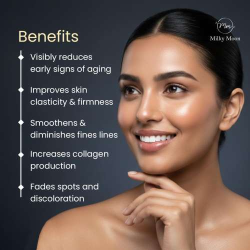 Milky Moon: Kumkumadi Night Cream for Pigmentation & Dark Spots 25gm | Ayurvedic Skin Brightening & Anti-Aging Cream | Reduces Wrinkles, Melasma & Dark Circles | For Men & Women