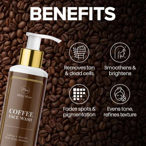 Milky Moon: Coffee Face Wash for De-Tan & Oil Control  Anti Pollution Deep Cleansing Face Cleanser 100ml
