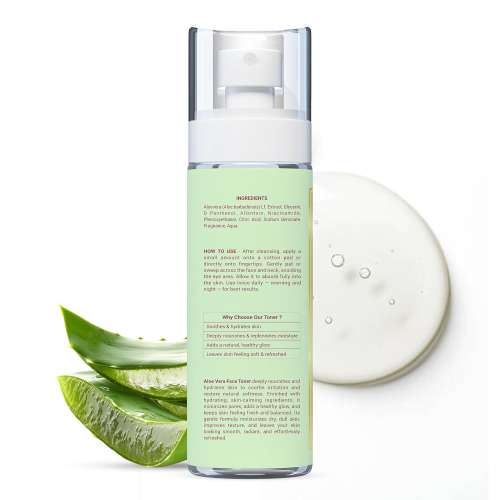 Milky Moon: Aloe Vera Cooling & Hydrating Face Toner  Oil Balance, Pore Care & Bright Skin | Summer Special 100ml