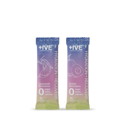 Curiously +IVE: Electrolytes Drink Mix - Assorted Flavour Pack(Lemonade + Guava) 80gm| Zero Sugar, Zero Carbs, Zero Calories | Hydration + Recovery Supplement