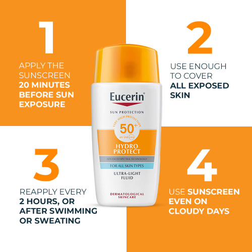 Eucerin: Hydro Protect Ultra Light Fluid Spf50+  - 50ml