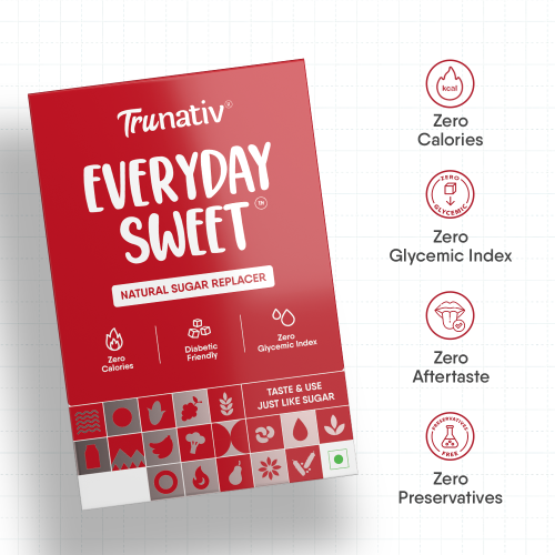 TruNativ: Everyday Sweet | Monkfruit Sweetener Powder | Zero-Calorie Sugar Substitute | 1:1 Sugar Replacer for Cooking & Baking | Diabetic & Keto Friendly | 900gm (Pack of 1)
