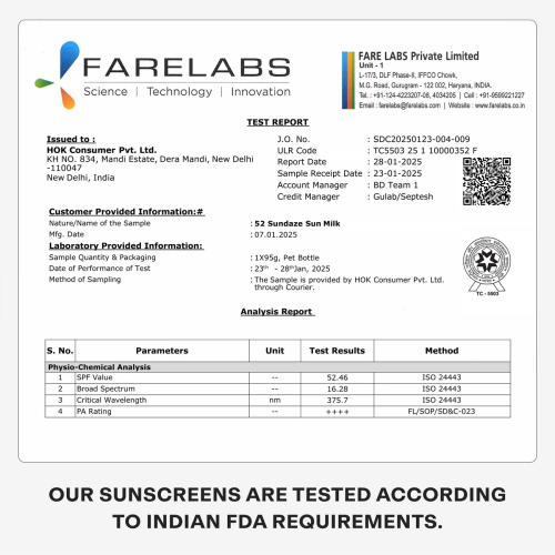 52 Sundaze: Sun Milk SPF 50 PA++++ | Multi-Active Crème | Sunscreen for Oily Skin | Broad Spectrum UVA & UVB Protection 50gm