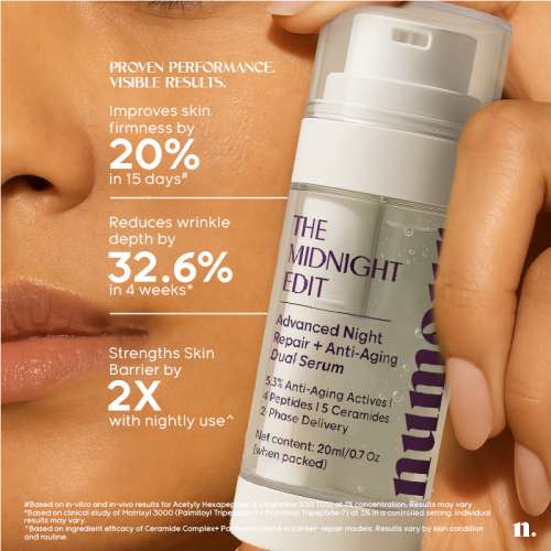 Numour: The Midnight Edit 20ml | Dual Anti-Aging Night Serum with Retinol + Peptides