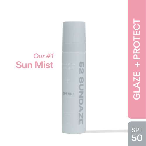 52 Sundaze: Rice Water Sunscreen Mist SPF 50+ PA++++ | Lightweight, No White Cast | For Oily & Combination Skin |100ml