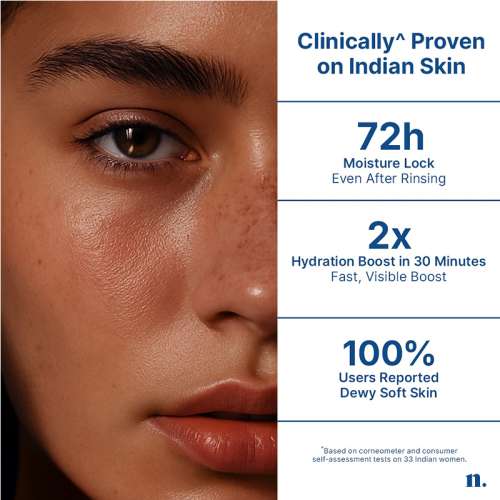 Numour: Damn Dewy 30gm | Intense Hydration & Barrier Repair Pressed Serum 30g | Blue LED Smart Jar