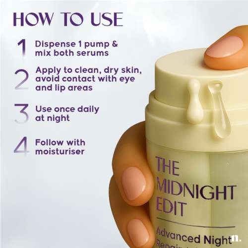 Numour: The Midnight Edit 20ml | Dual Anti-Aging Night Serum with Retinol + Peptides