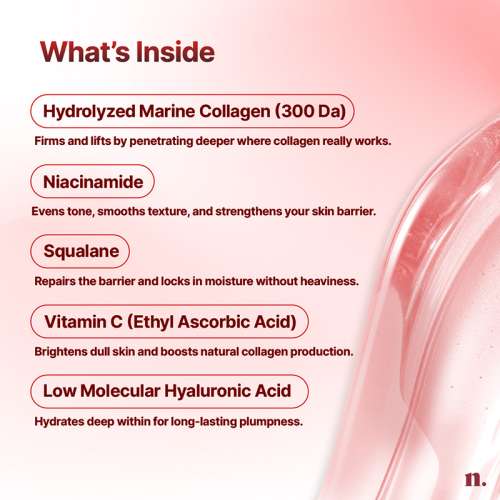 Numour: Collagen Bombshell Jelly 30gm | Ultra small Korean Collagen (300 Da) + Vitamin C + Niacinamide | Without Red LED