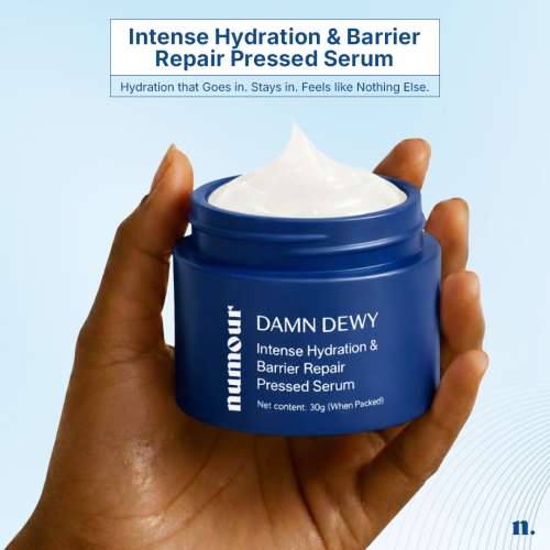 Numour: Damn Dewy 30gm | Intense Hydration & Barrier Repair Pressed Serum || Without Blue LED
