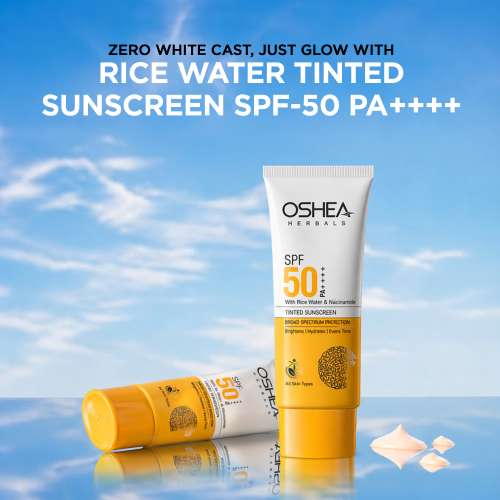 Oshea Herbals: Rice Water Tinted Sunscreen SPF 50 ++++ (Ivory-01) 50ml