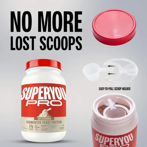 SuperYou: Pro Fermented Yeast Protein | 27gm Protein| Unflavoured | PDCAAS of 1 -1Kg
