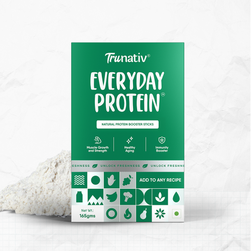 TruNativ: Cookable Vegan Plant Protein Isolate | Muscle Growth & Immunity Booster | Soy & Pea Protein Powder |No Added Sugar | Higher Protein Absorption | Unflavoured 15 Sticks -165gm (Pack of 1)