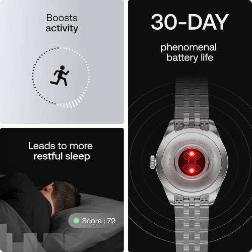 Withings: ScanWatch Nova Brilliant, Heart Health Hybrid Unisex Smartwatch, Silver