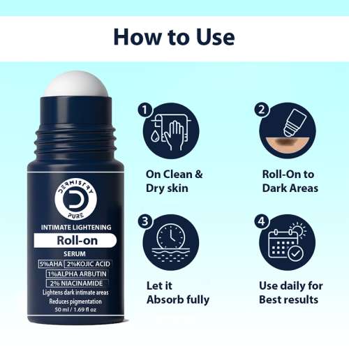 Dermistry: Intimate Roll On Serum Private Part Vaginal Bikini Area Lightening Whitening Brightening 50ml