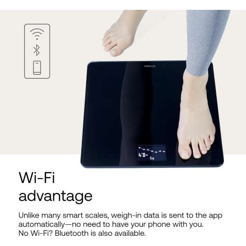 Withings: Body -Digital Wi-Fi Smart Scale with Automatic Smartphone App Sync, Black