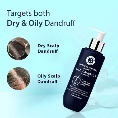 Dermistry: Anti Dandruff Shampoo Piroctone Climbazole ZPTO for Oily Itchy Flaky Scalp Dry Frizzy Hair 200ml