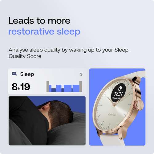 Withings: ScanWatch Light - Hybrid Smartwatch, Rose Gold