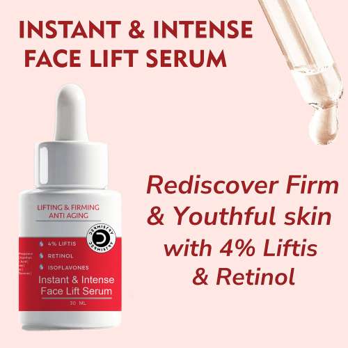 Dermistry: Instant Skin Tightening Anti Aging Retinol Day Night Face Serum for Ageing Wrinkled Skin 30ml