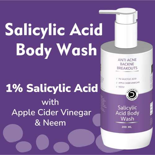 Dermistry: 1% Salicylic Acid Niacinamide Exfoliating Body Wash for Back Acne Oily Acne Prone Skin 200ml