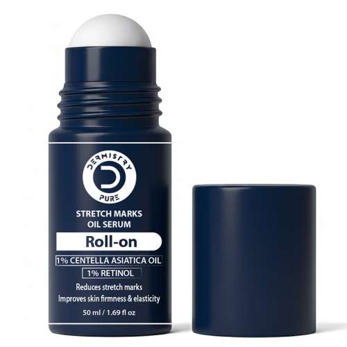 Dermistry: Stretch Marks Scar Removal Roll On Oil Serum Pregnancy Safe with Shea Butter Bio Oils 50ml