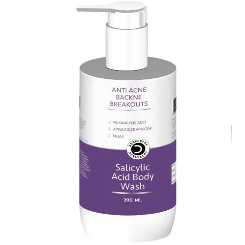 Dermistry: 1% Salicylic Acid Niacinamide Exfoliating Body Wash for Back Acne Oily Acne Prone Skin 200ml