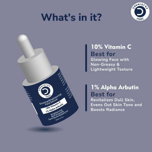 Dermistry: 10% Vitamin C Alpha Arbutin Glowing Skin Face Serum for Brightening Lightening Whitening 30ml