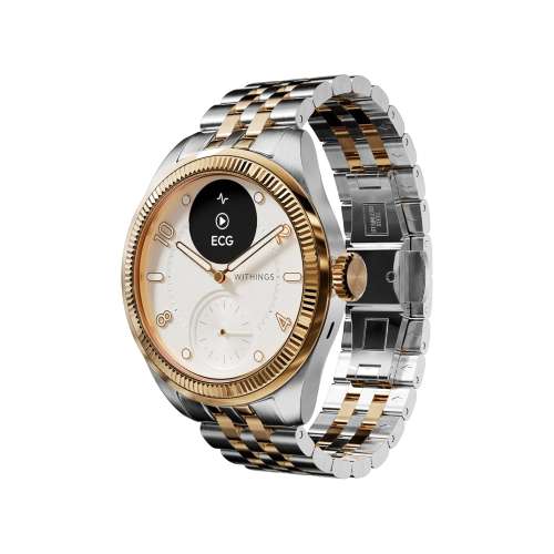 Withings: ScanWatch Nova Brilliant, Heart Health Hybrid Unisex Smartwatch, Gold-Silver
