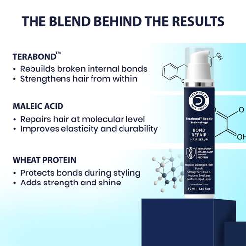 Dermistry: Bond Repair Restore Hair Serum TeraBond Maleic Acid Protein for Damaged Breakage Split End 50ml