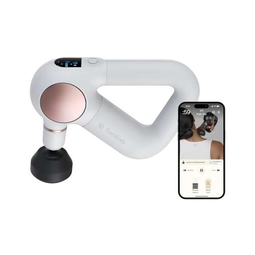 Therabody: TheraGun Sense Percussion Massage Gun - Deep Tissue Personal Massager with Preloaded Breathwork Routines for Stress Relief, Pain Relief & Muscle Soreness in Neck, Back, Leg and Knee (White)