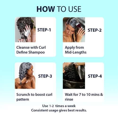 Dermistry: Curl Defining Curly Hair Mask with Hyaluronic Acid Keratin for Hydrating Frizz Control 200ml