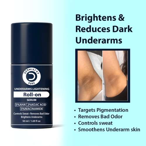 Dermistry: Underarms Lightening Roll On Serum Whitening Brightening Under Arm Deodorant Sweat Control 50ml