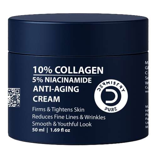 Dermistry: 10% Collagen Skin Tightening Firming Anti Aging Day Night Face Cream for Ageing Wrinkles 50ml