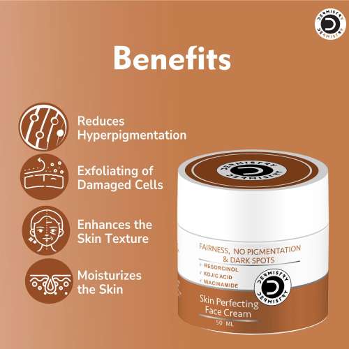 Dermistry: Kojic Acid Face Cream Pigmentation Tan Removal Glowing Skin Whitening Lightening Fairness 50ml
