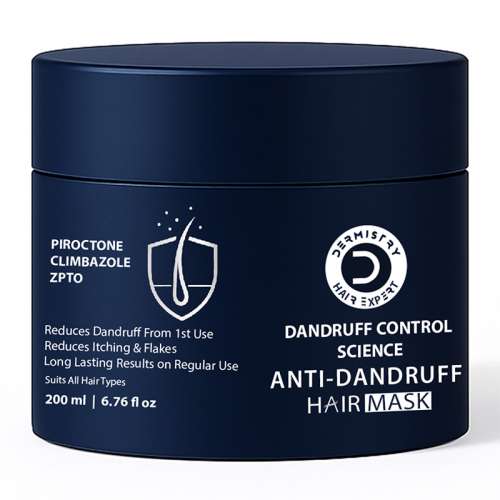 Dermistry: Anti Dandruff Hair Mask Piroctone Climbazole & ZPTO Treatment for Flakes Dry Itchy Scalp 200ml