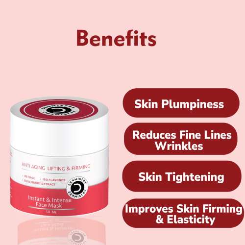 Dermistry: Anti Aging Retinol Collagen Boost Face Pack Mask Instant Tightening Firming Glowing Skin 50ml