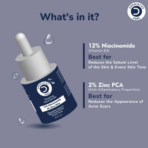 Dermistry: Pure 12% Niacinamide 2% Zinc Serum | Oil Control Blemishes Minimizes Pores Evens Skin Tone 30ml