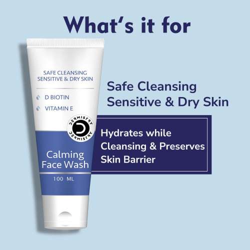 Dermistry: Sensitive Dry Skin Gentle Cleanser Face Wash Moisturizing Creamy Sulphates&SoapFree 100ml