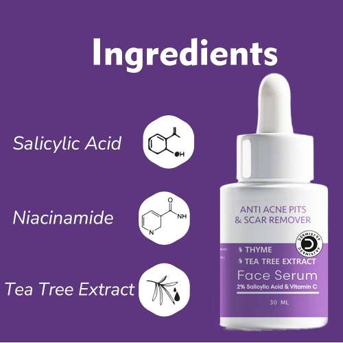 Dermistry: 2% Salicylic Acid 5% Niacinamide Face Serum For Oily Acne Prone Skin Open Pores Spot Scars 30ml