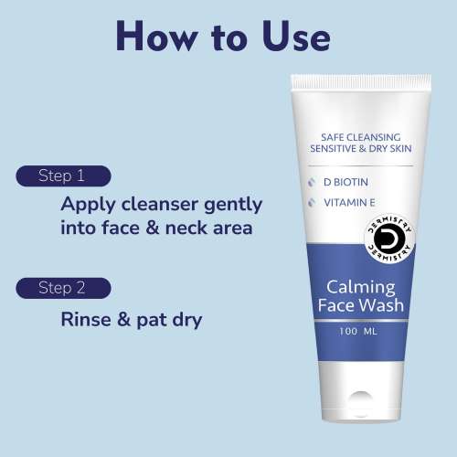 Dermistry: Sensitive Dry Skin Gentle Cleanser Face Wash Moisturizing Creamy Sulphates&SoapFree 100ml